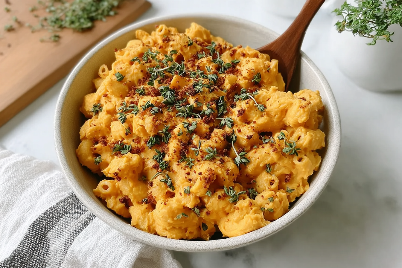 Vegan Sweet Potato Mac And Cheese