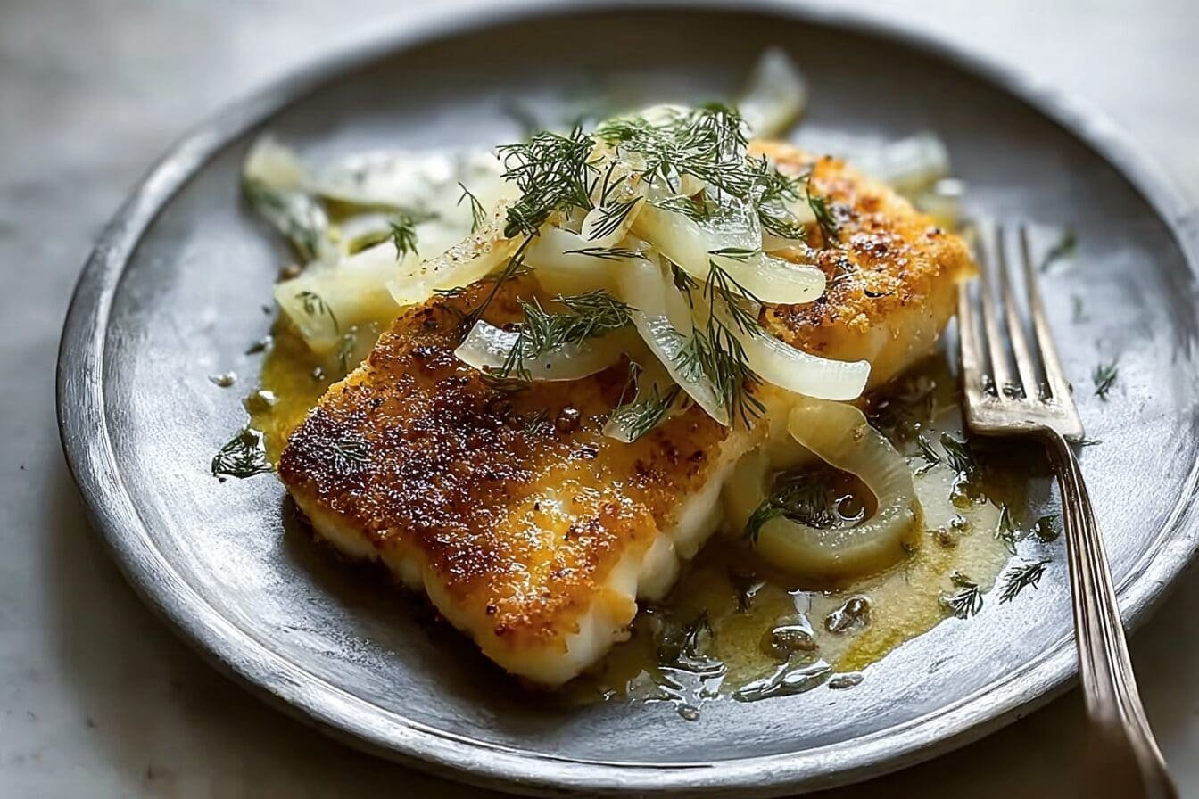 Almond Crusted Fish Piccata