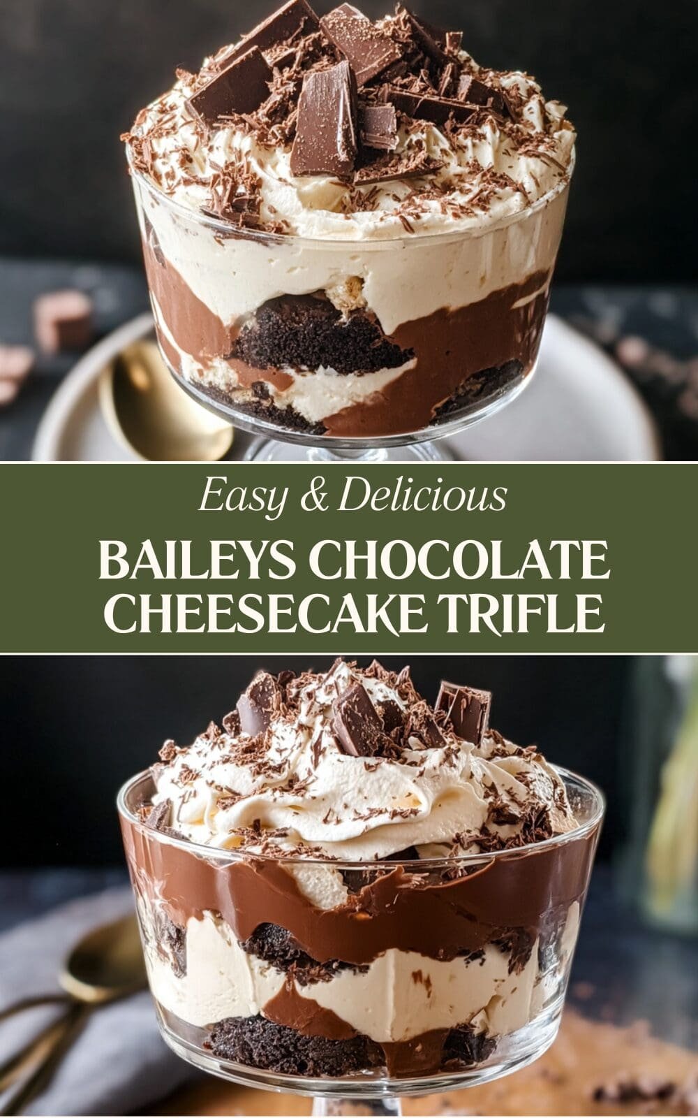 Baileys Chocolate Cheesecake Trifle