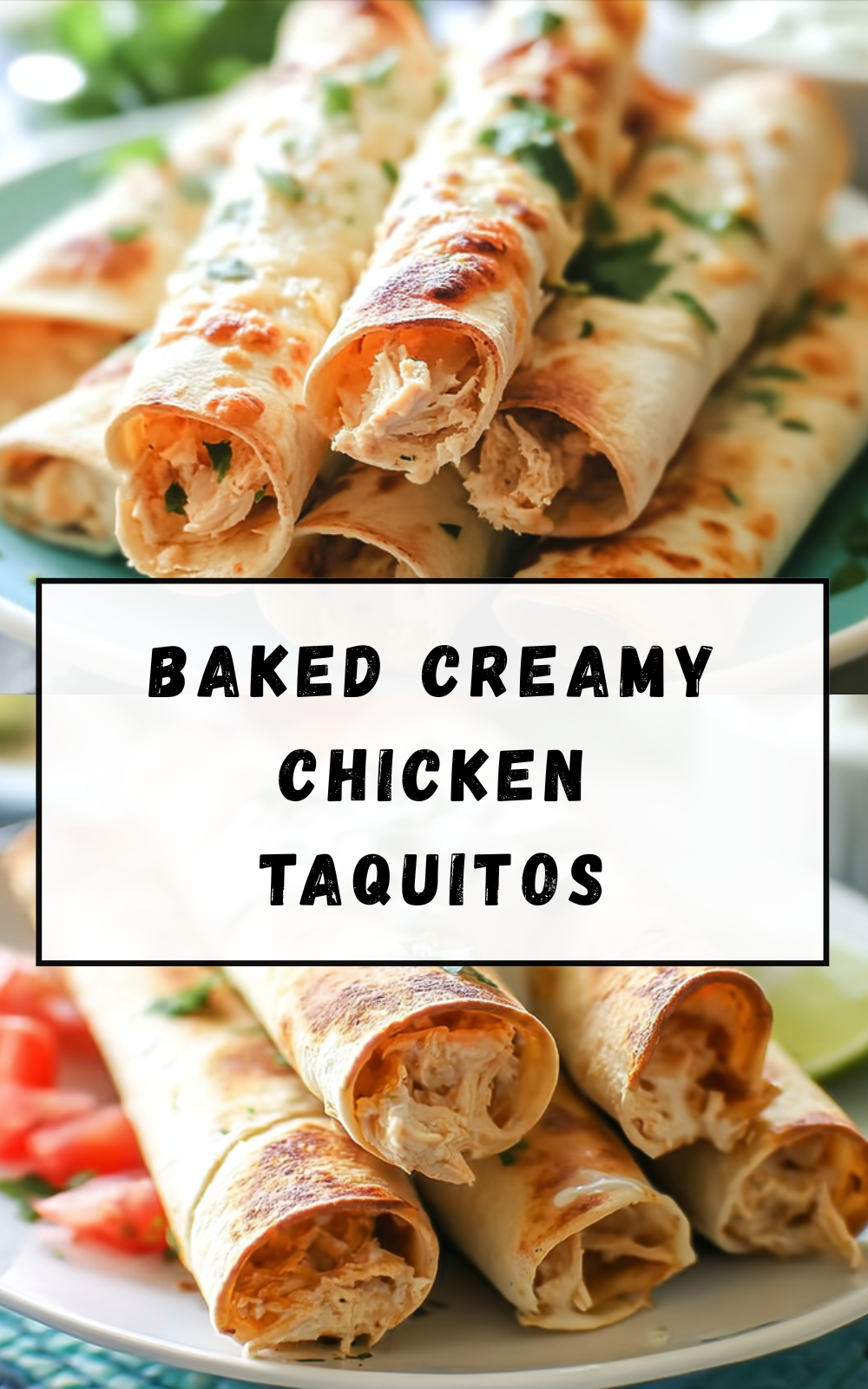 Baked Creamy Chicken Taquitos