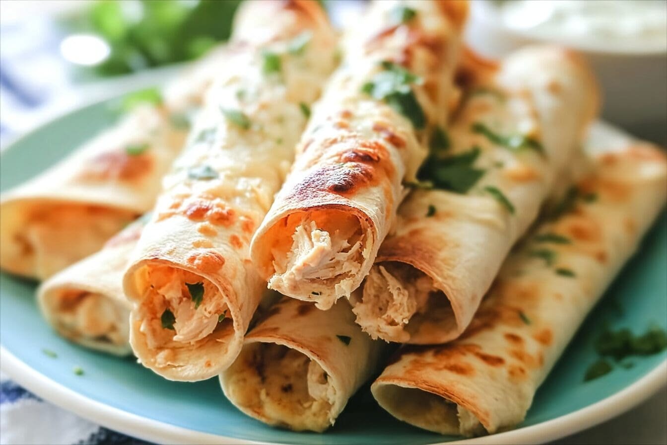 Baked Creamy Chicken Taquitos