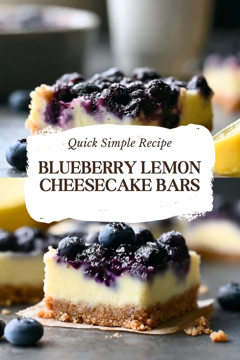 Blueberry Lemon Cheesecake Bars