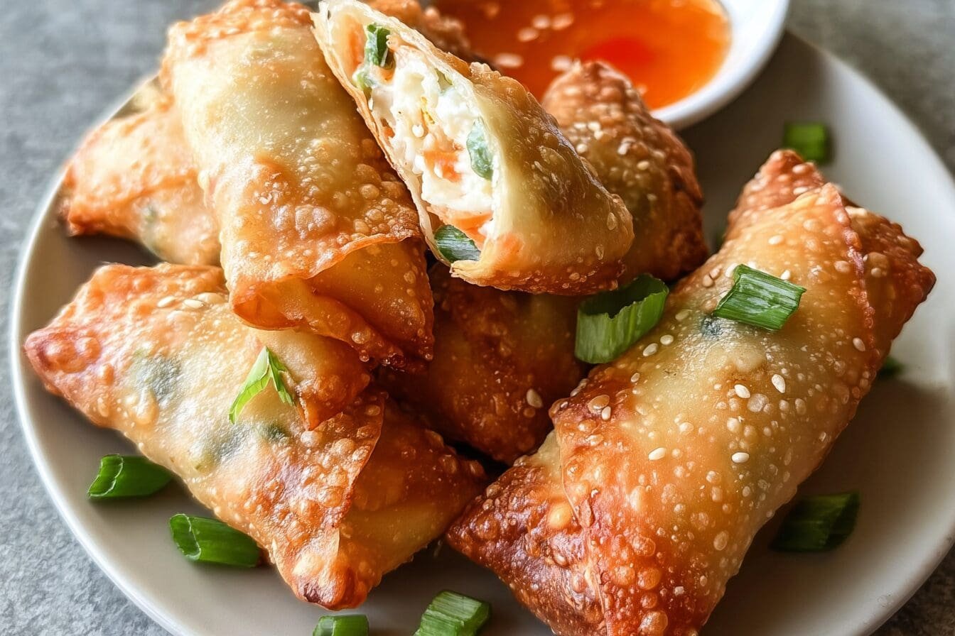 Crab Rangoon Egg Rolls