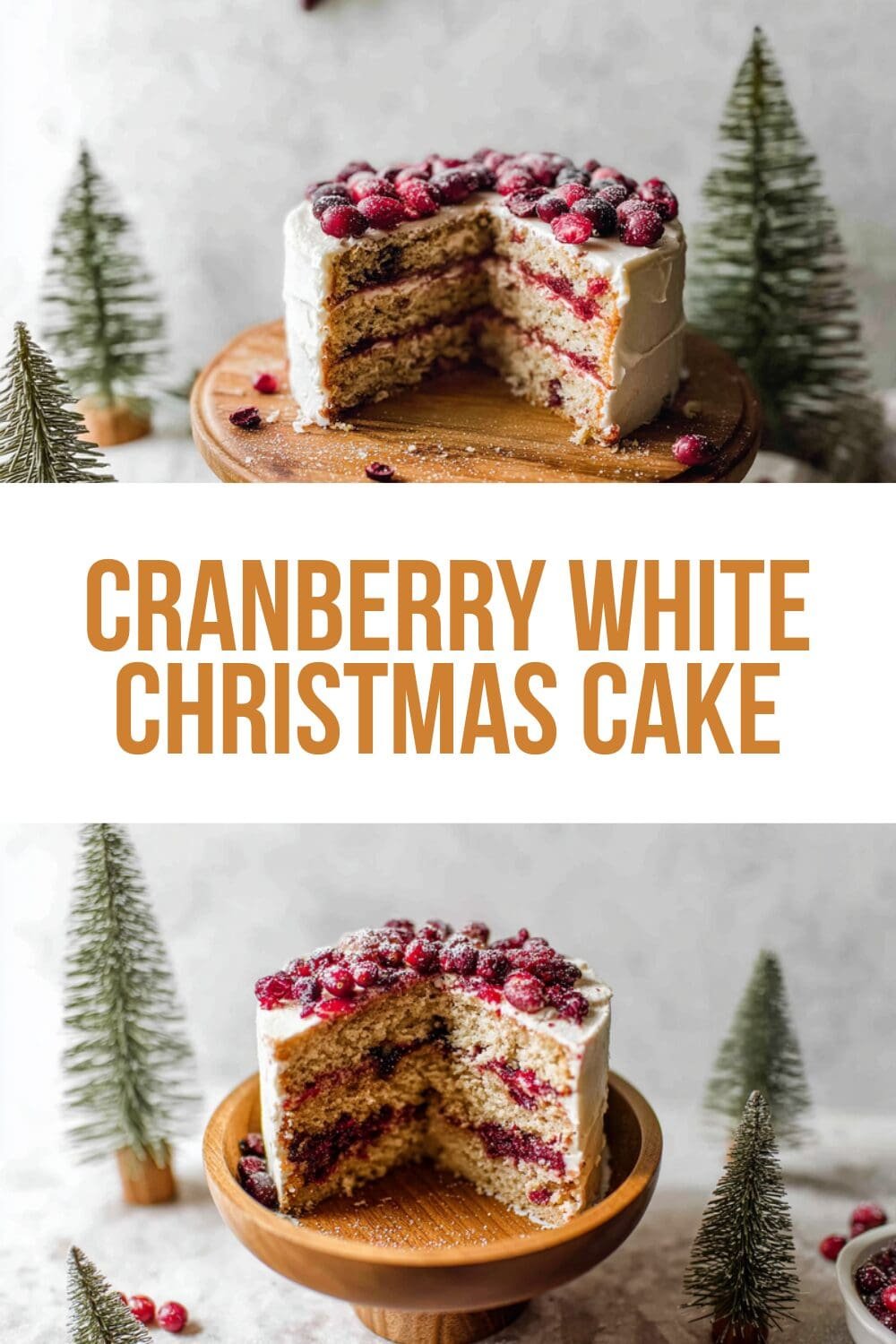Cranberry White Christmas Cake