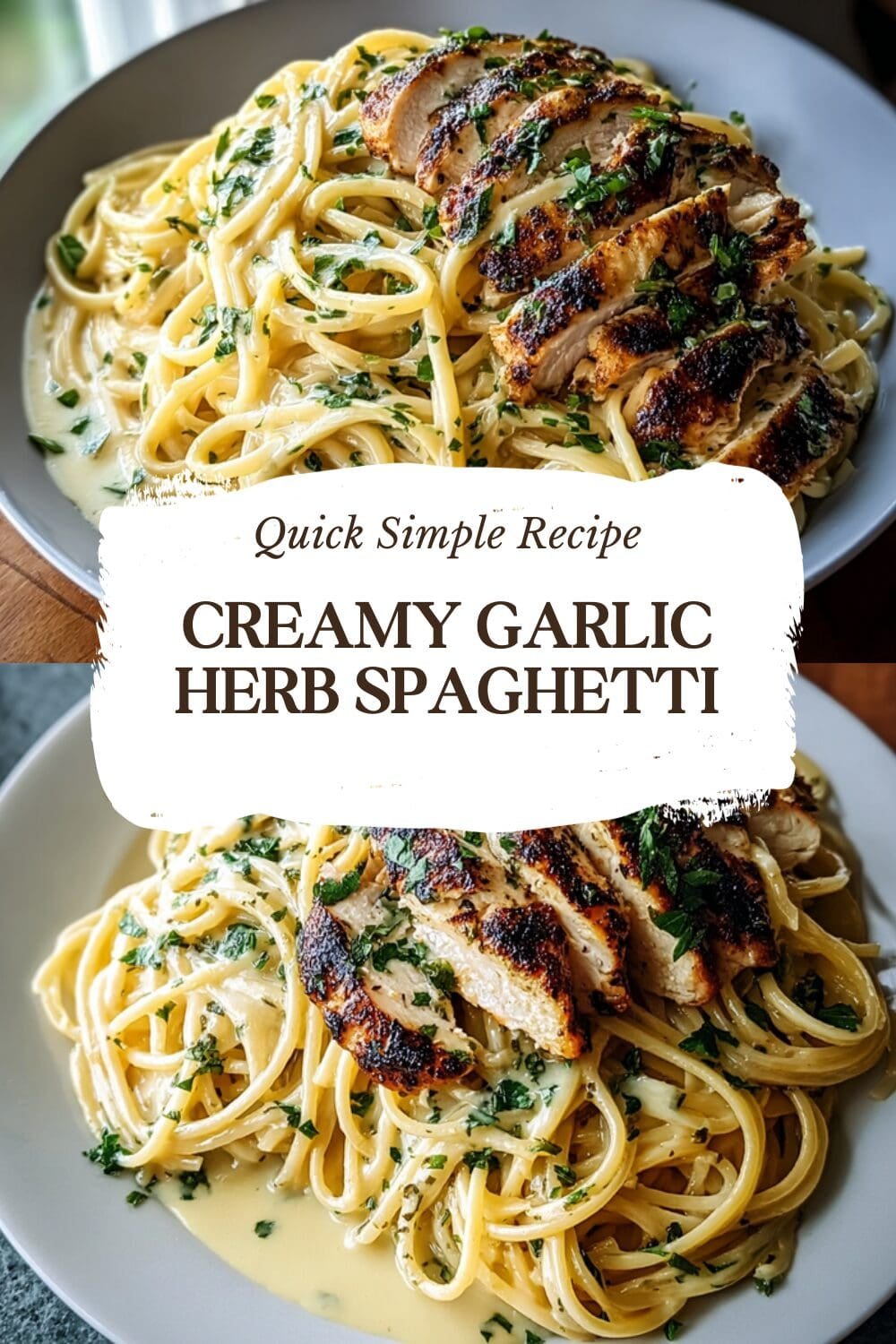 Creamy Garlic Herb Spaghetti