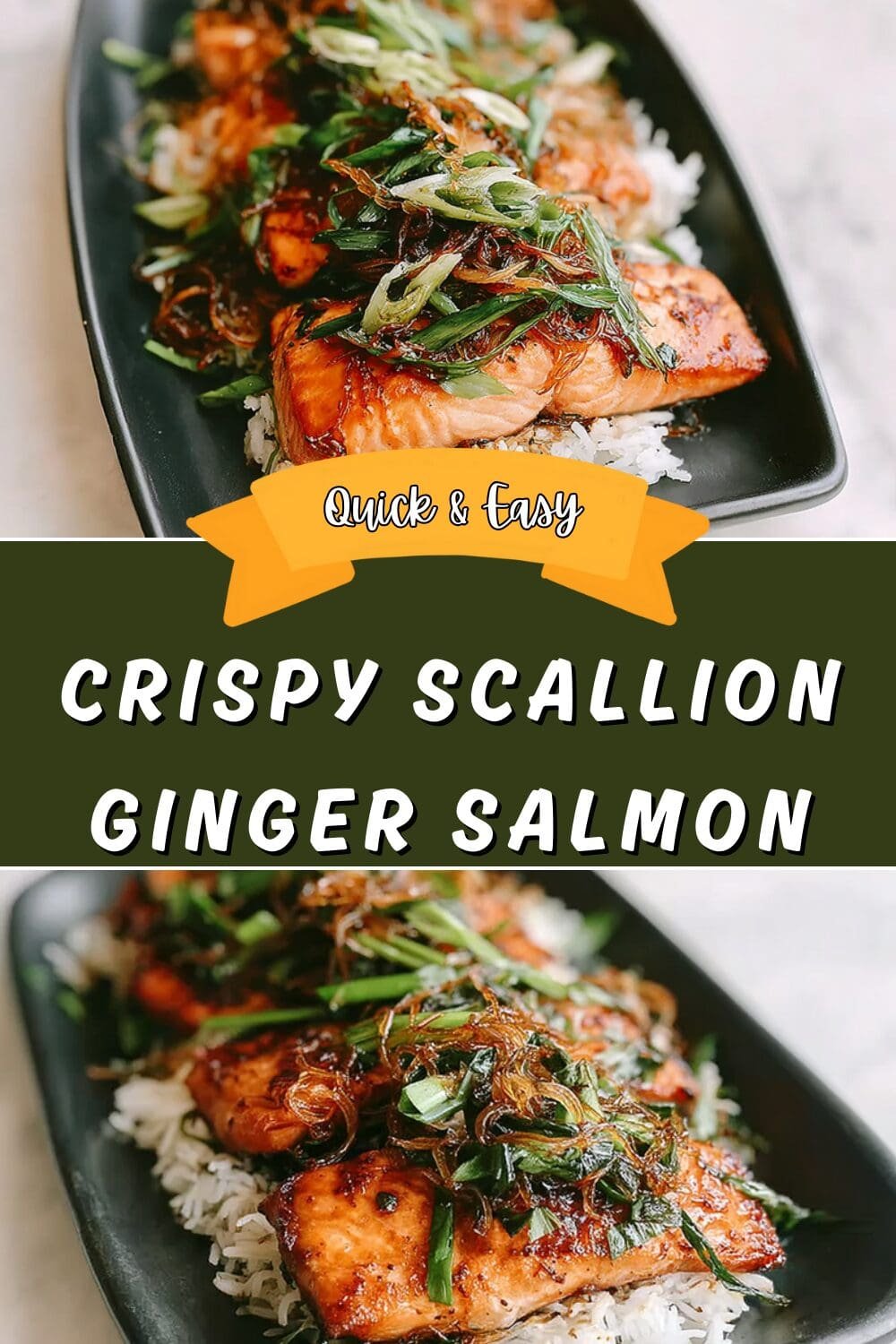 Crispy Scallion Ginger Salmon