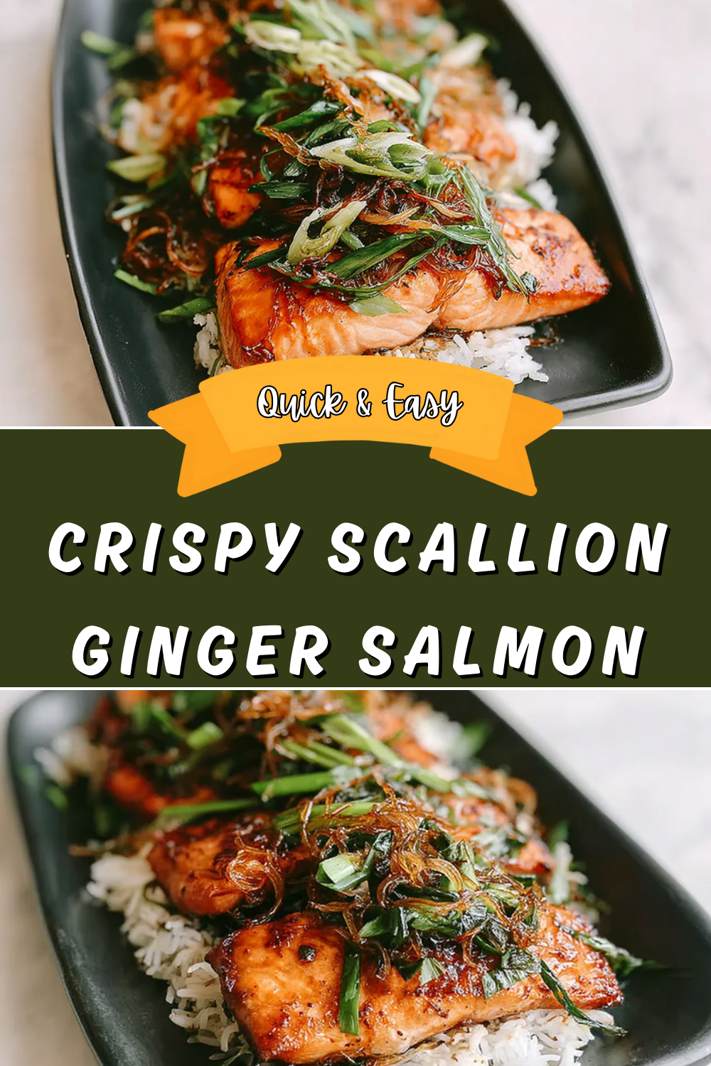 Crispy Scallion Ginger Salmon