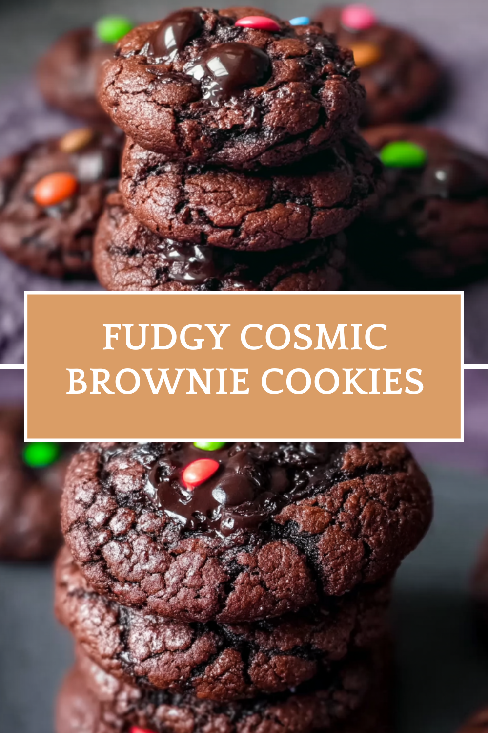 Fudgy Cosmic Brownie Cookies