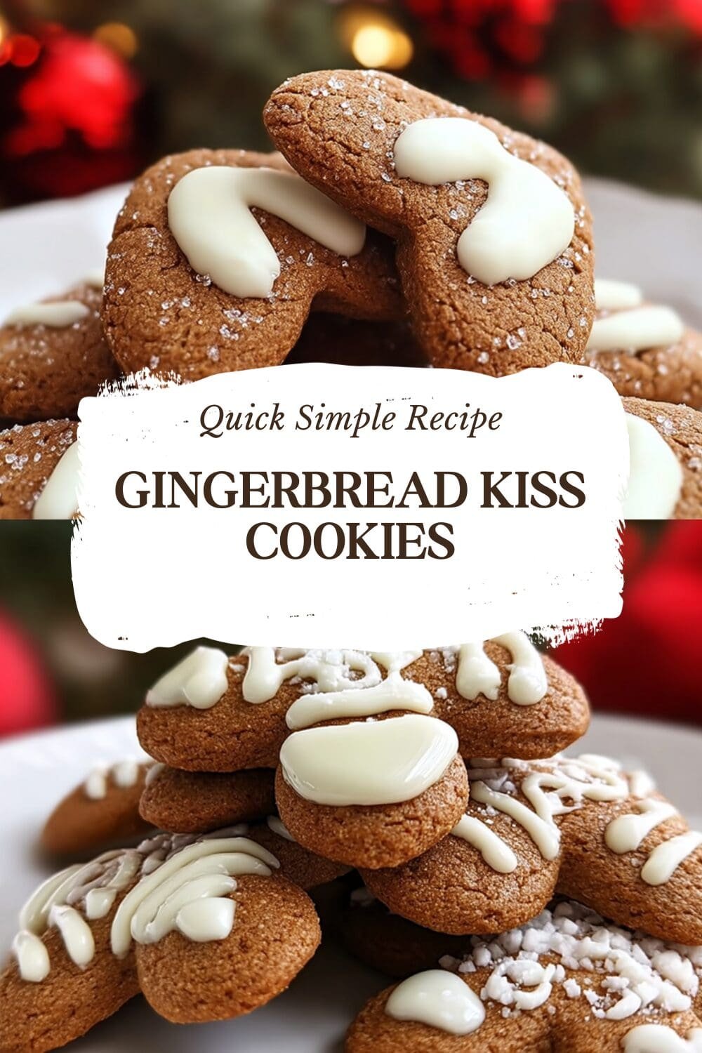 Gingerbread Kiss Cookies