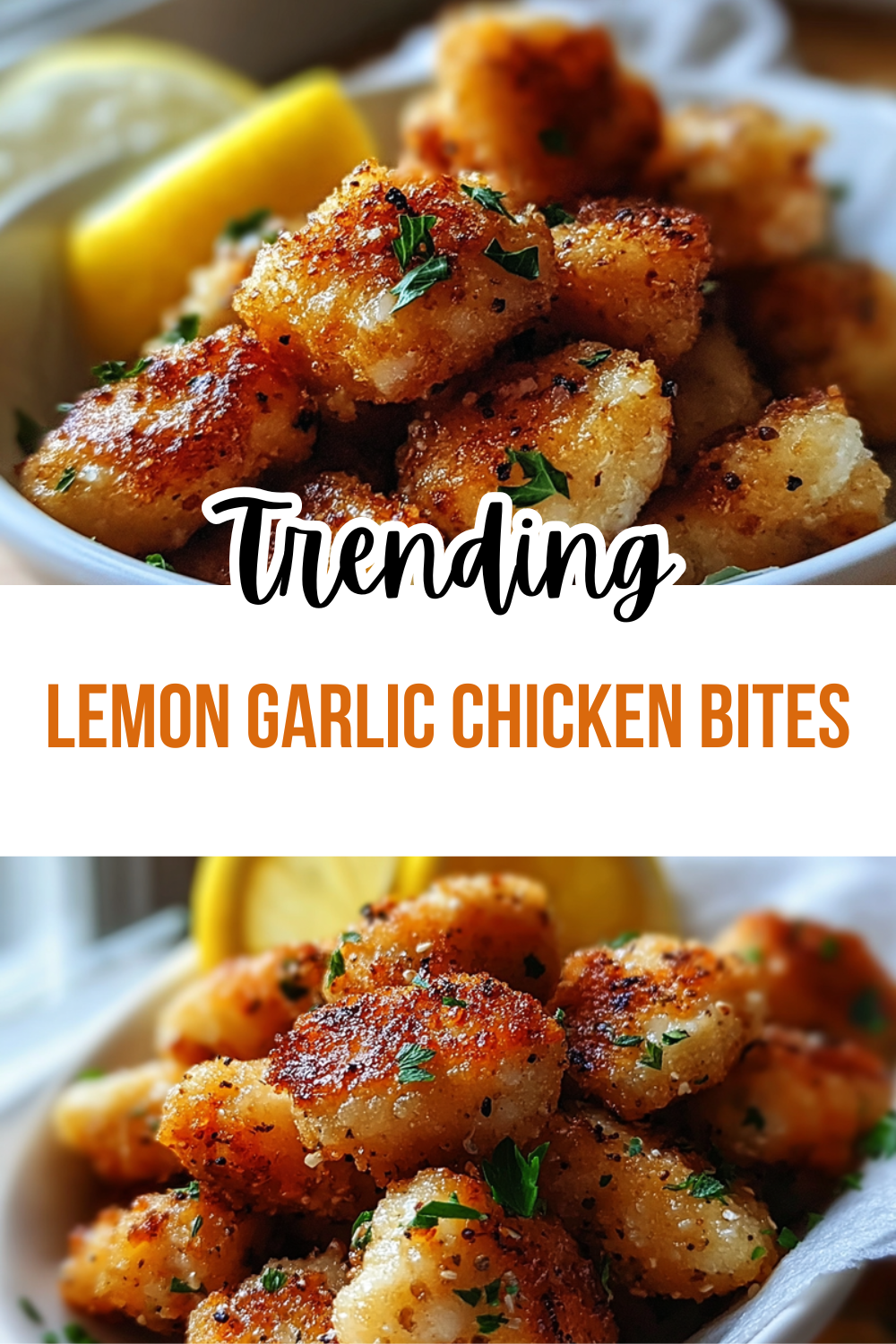 Lemon Garlic Chicken Bites