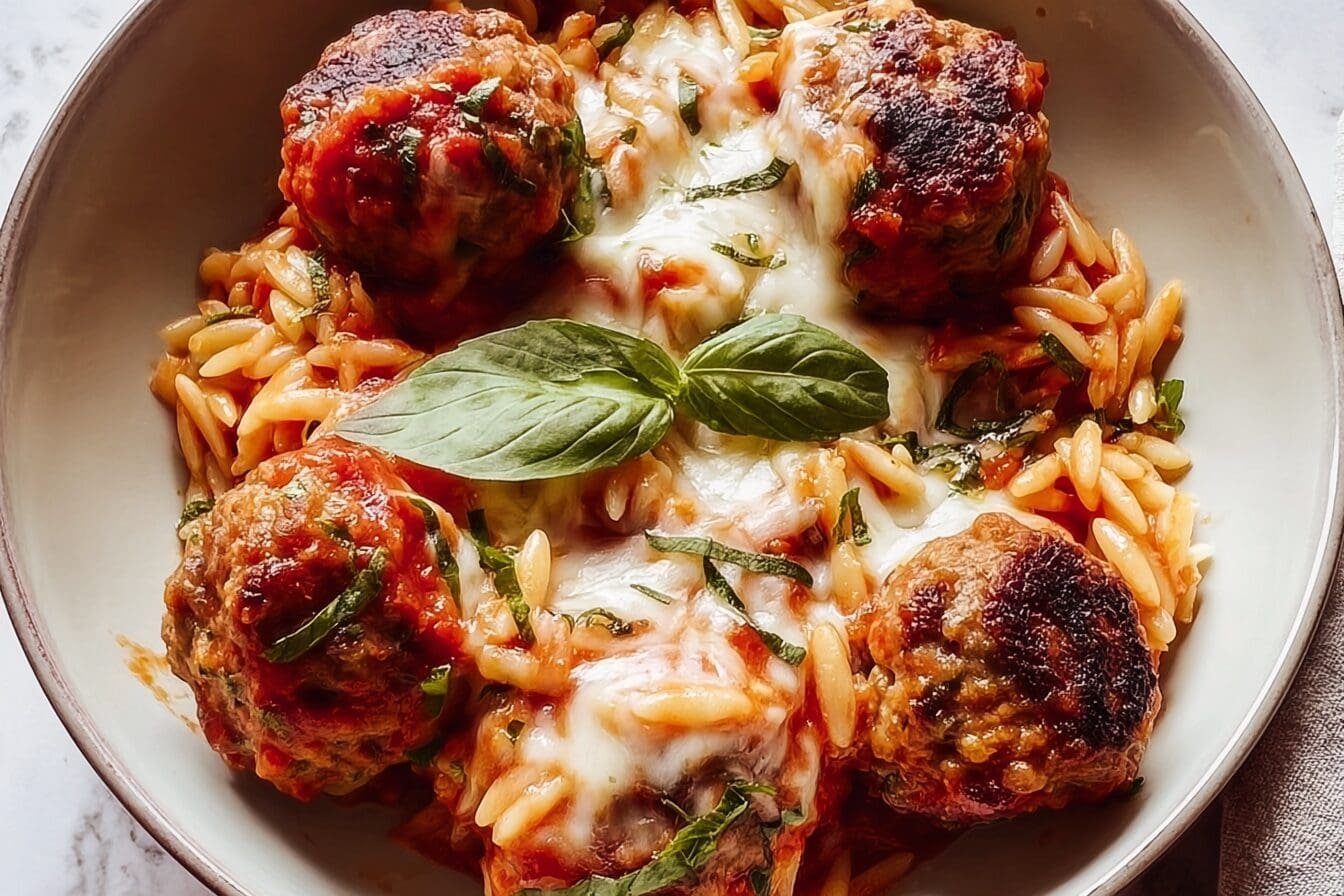 Meatball Parm Orzo