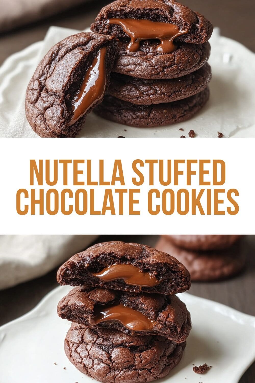 Nutella Stuffed Chocolate Cookies