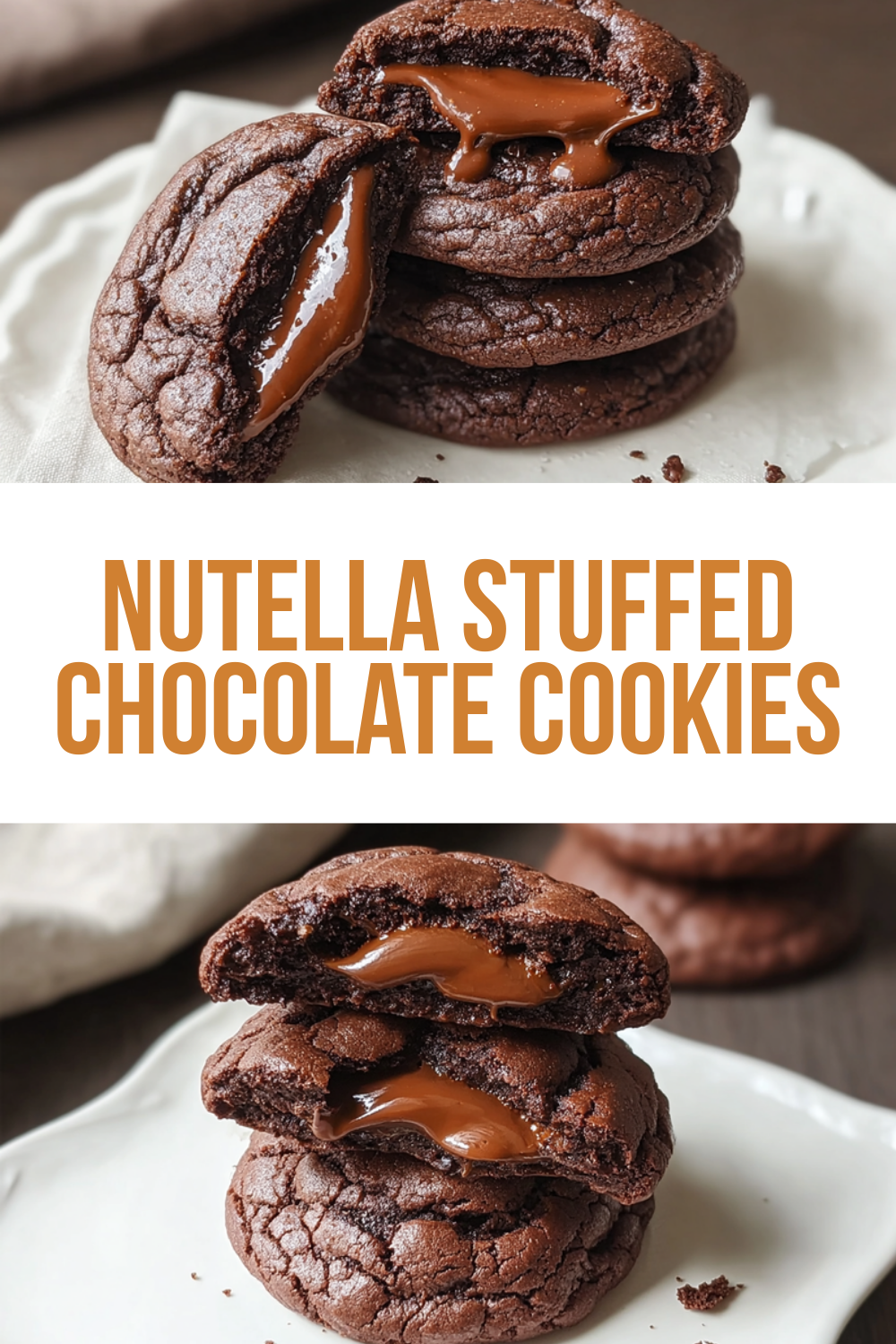 Nutella Stuffed Chocolate Cookies