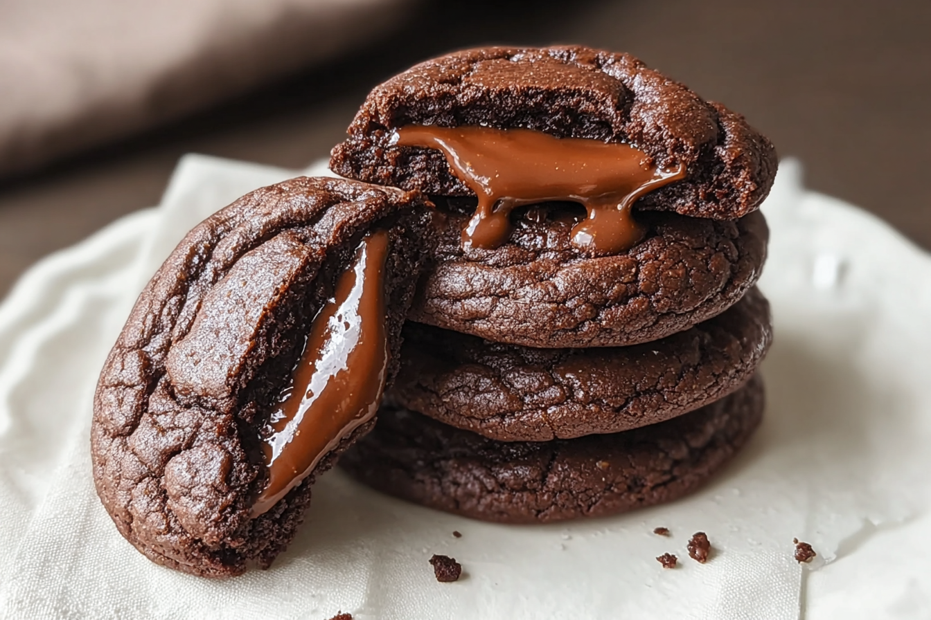 Nutella Stuffed Chocolate Cookies