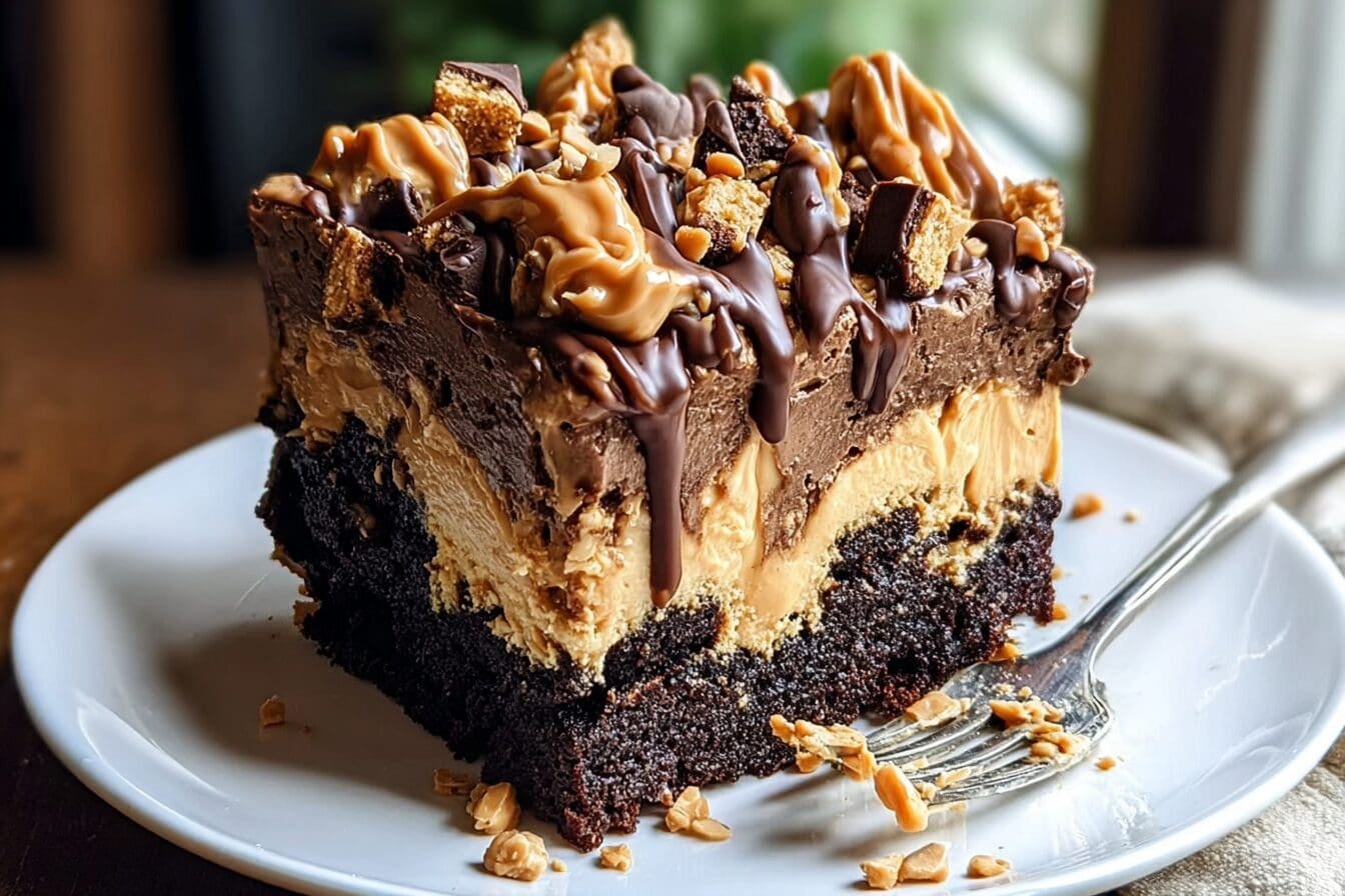 Peanut Butter Earthquake Cake