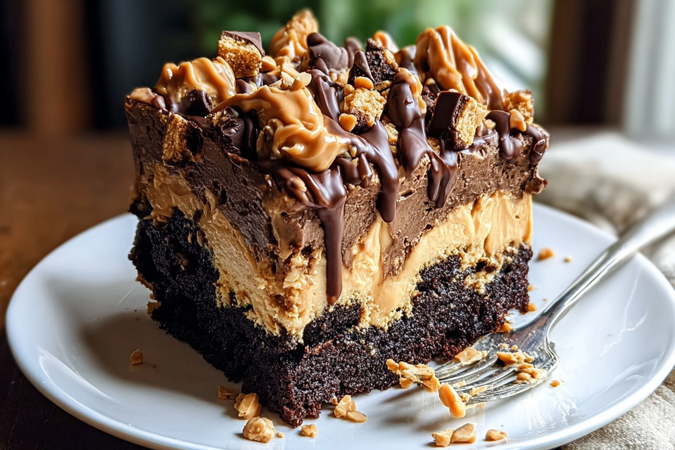 Peanut Butter Earthquake Cake
