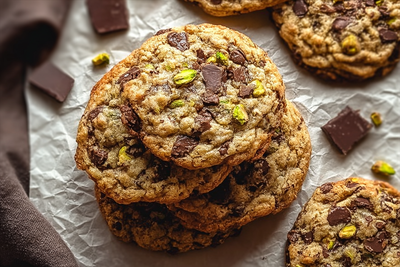 Pistachio Chocolate Chip Cookies