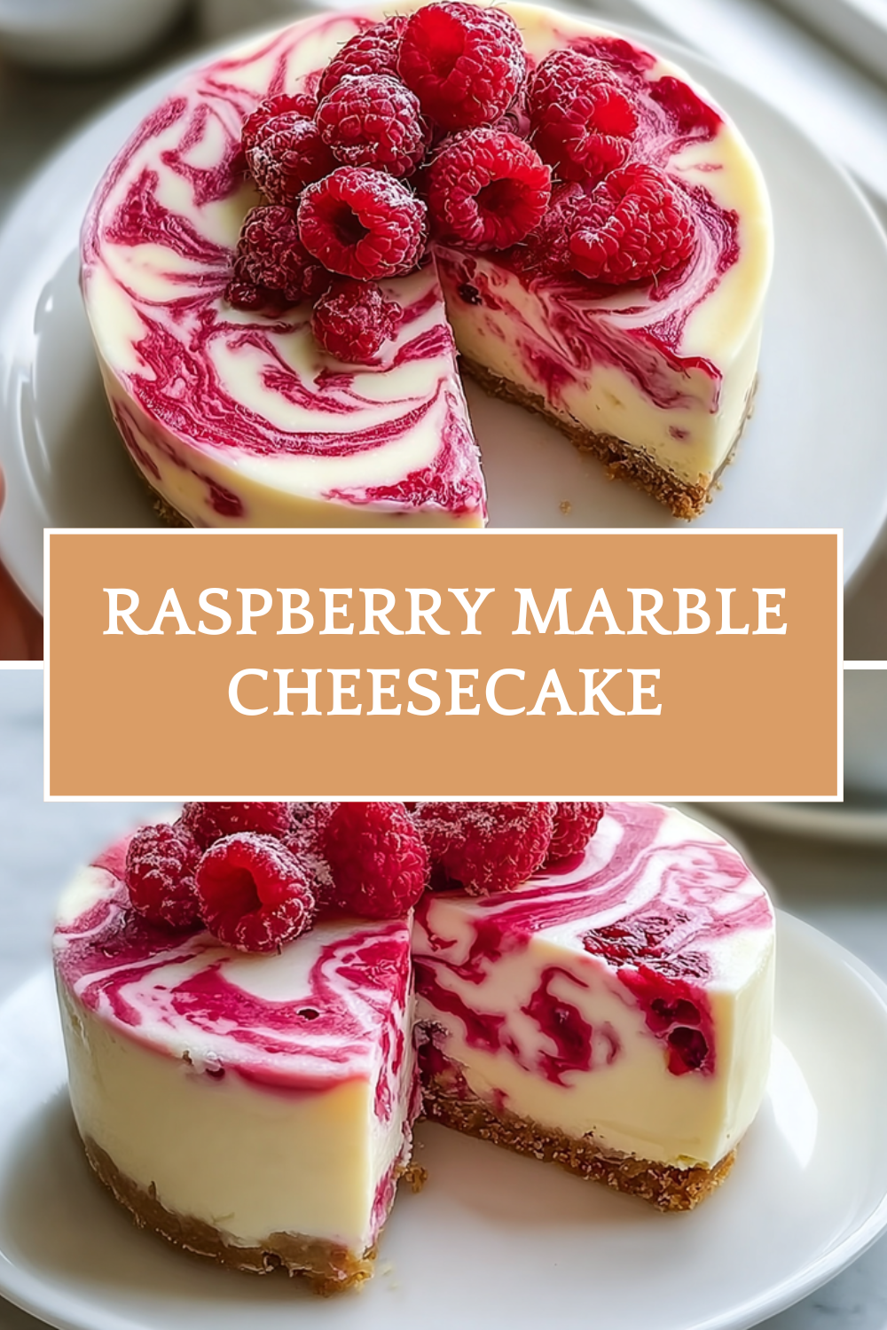 Raspberry Marble Cheesecake