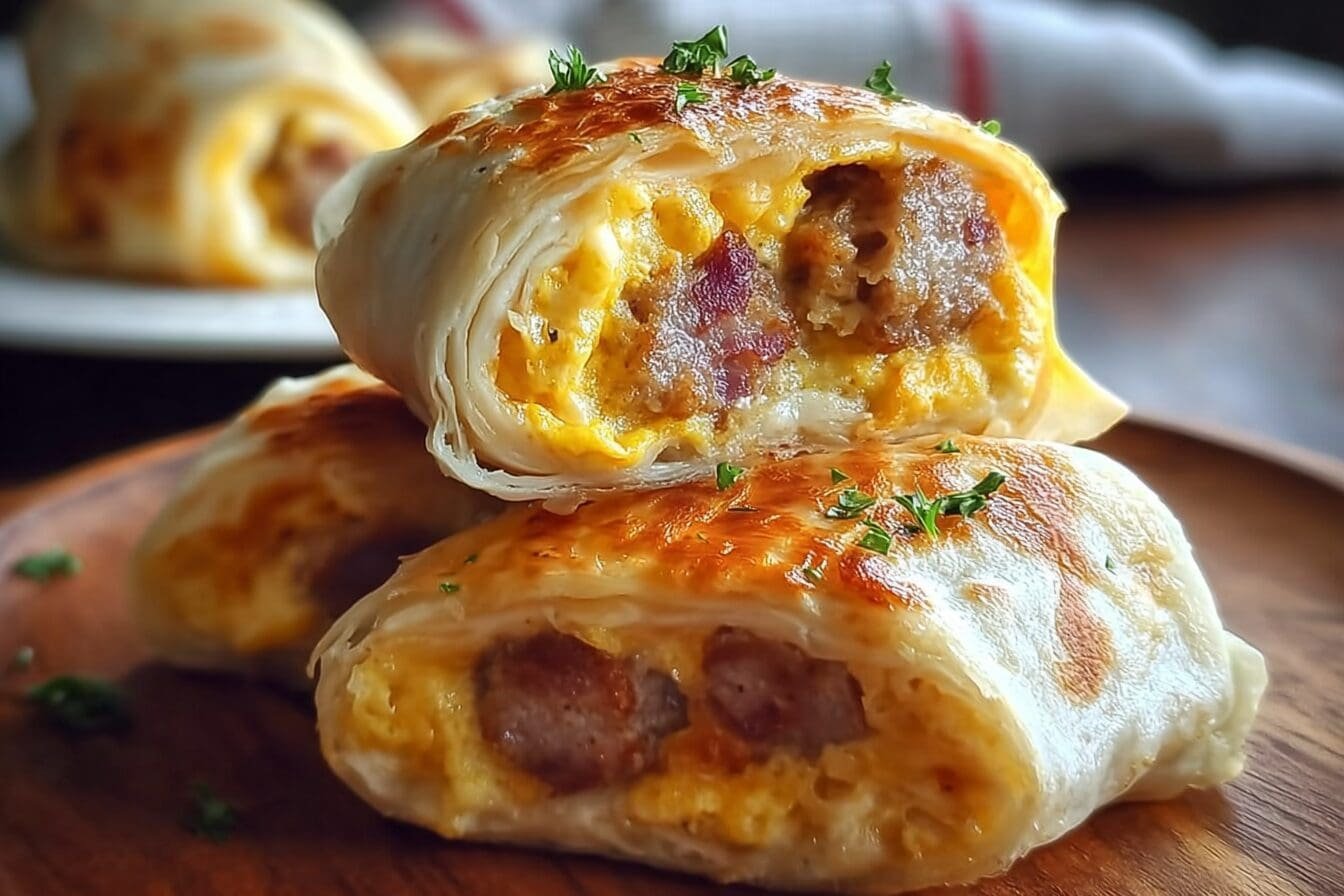 Sausage Egg And Cheese Breakfast Roll Ups