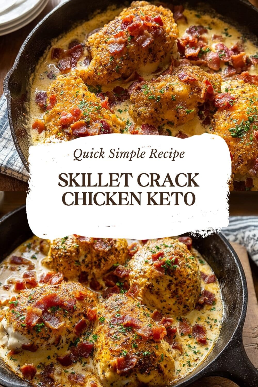 Skillet Crack Chicken Keto