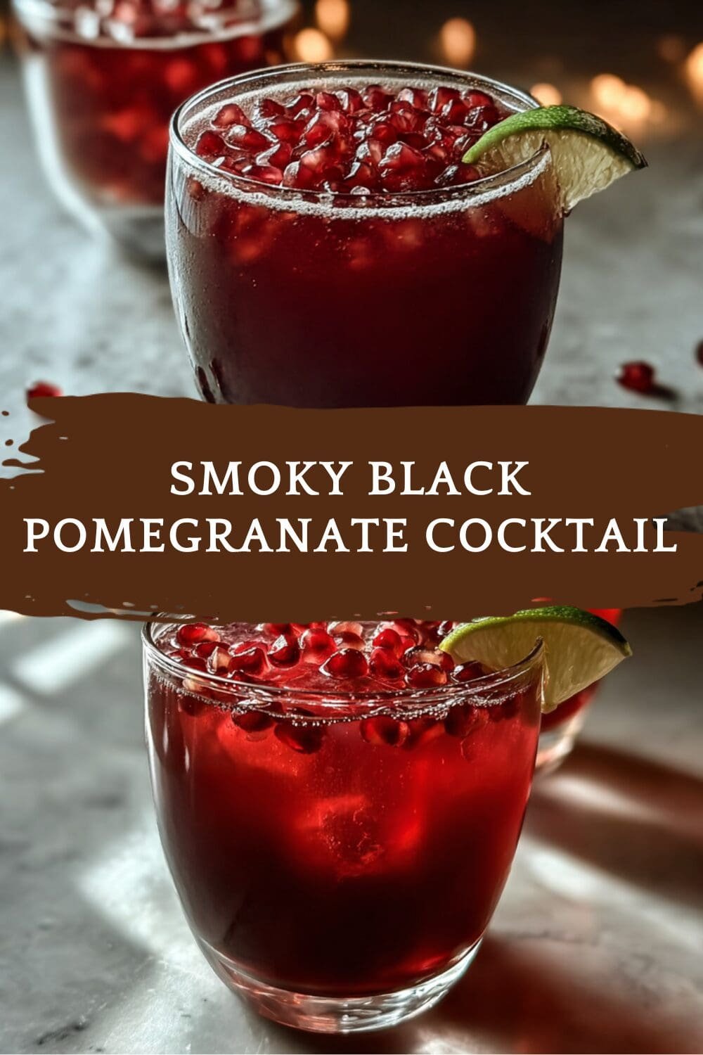 Smoky Black Pomegranate Cocktail