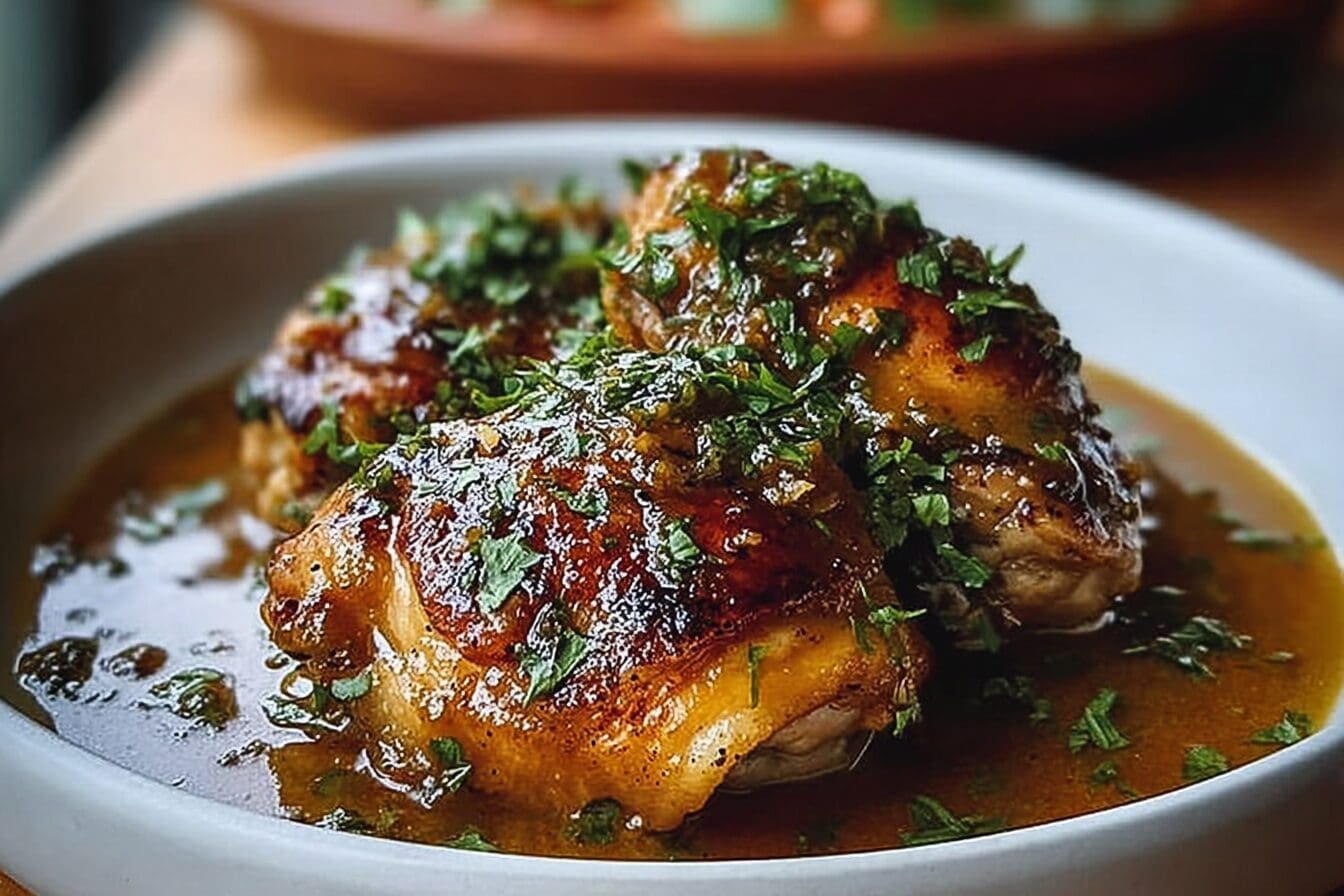 Smothered Chicken Thighs