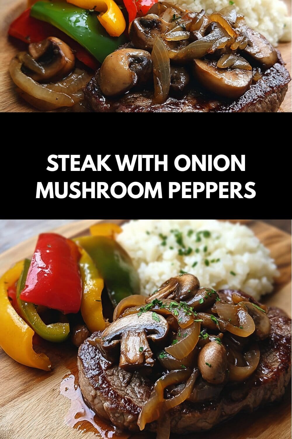 Steak With Onion Mushroom Peppers