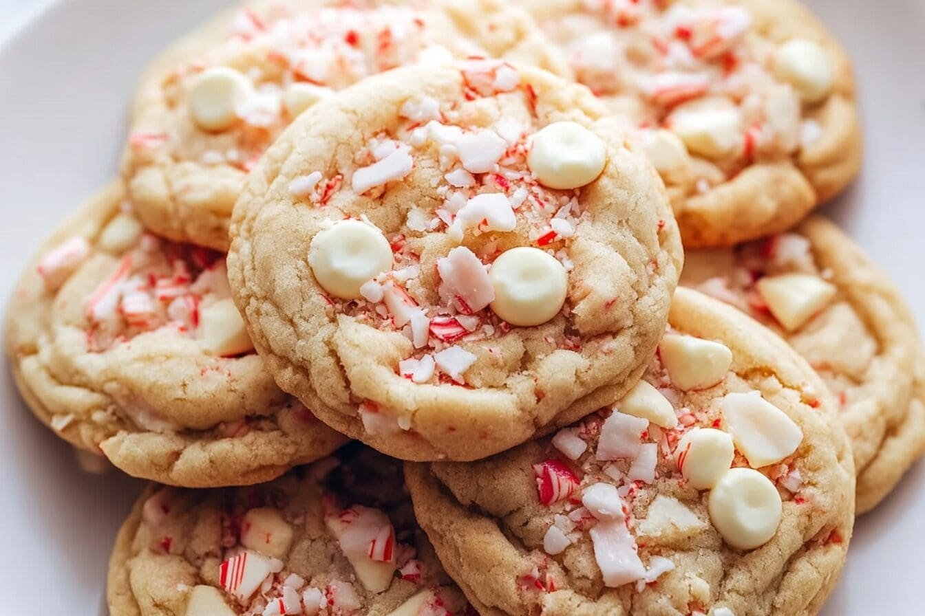 White Chocolate Peppermint Cookies