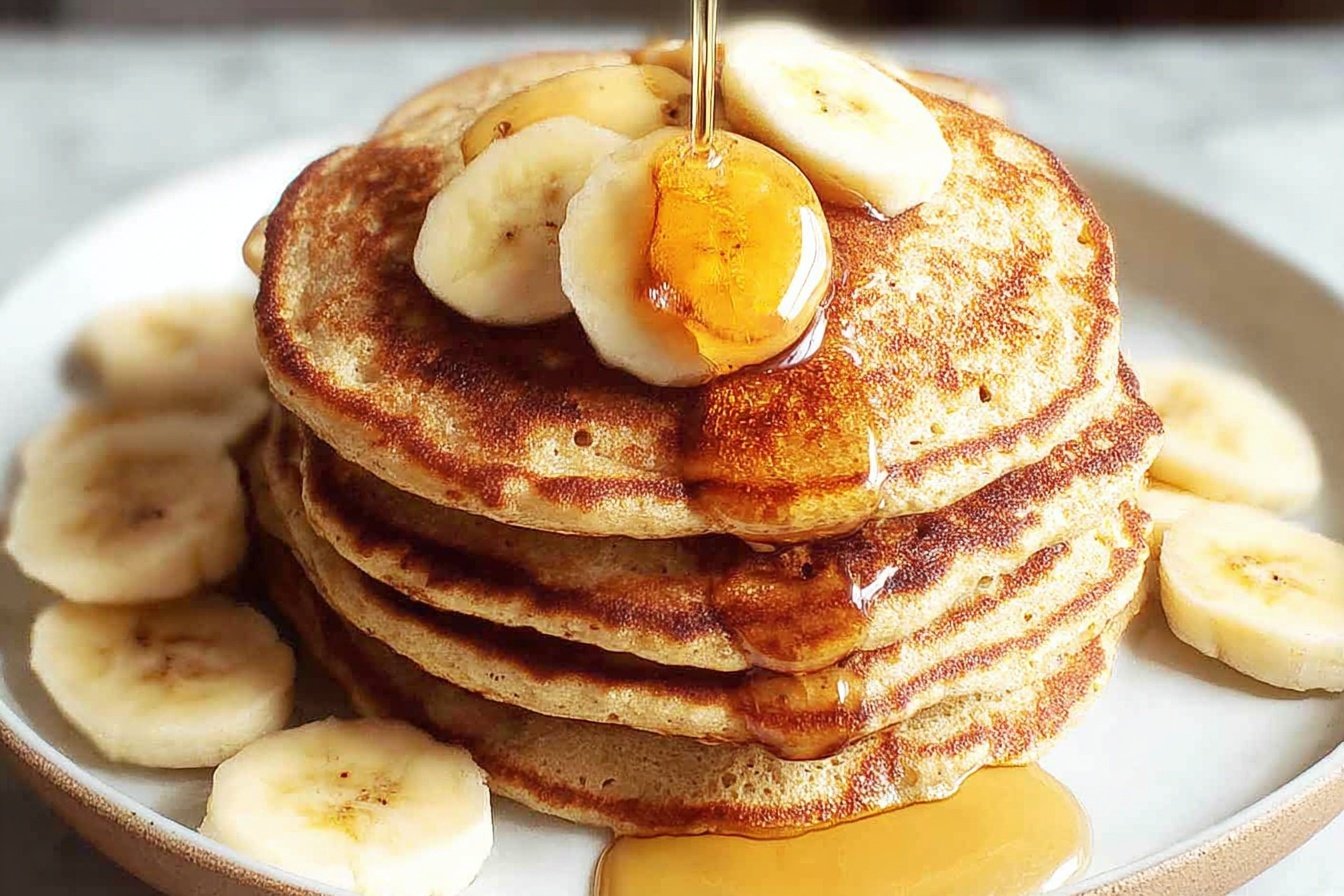 Banana Oatmeal Pancakes