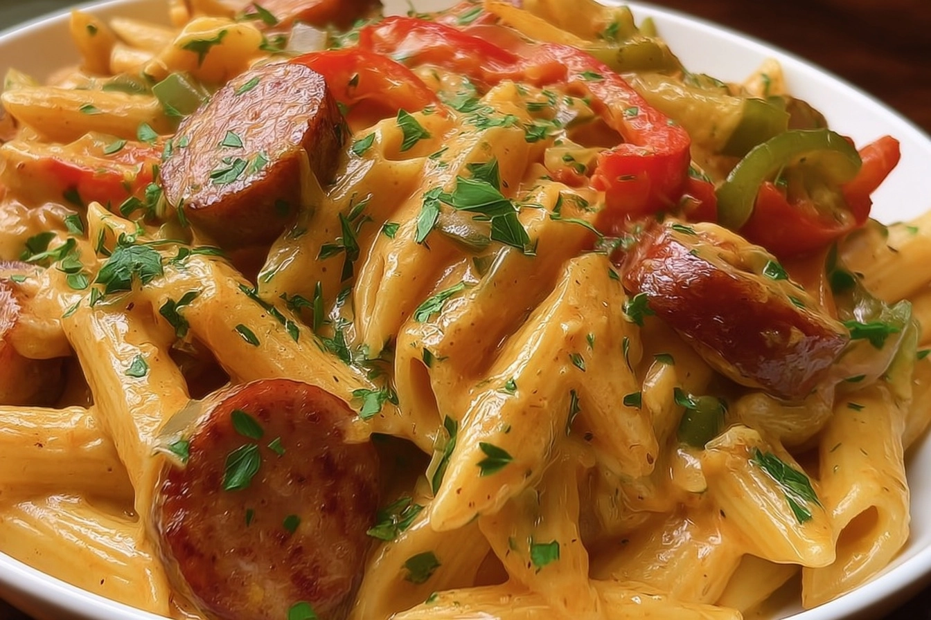 Creamy Cajun Sausage Pasta