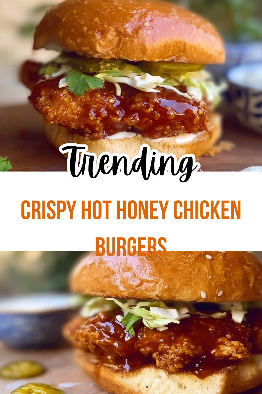 Crispy Hot Honey Chicken Burgers