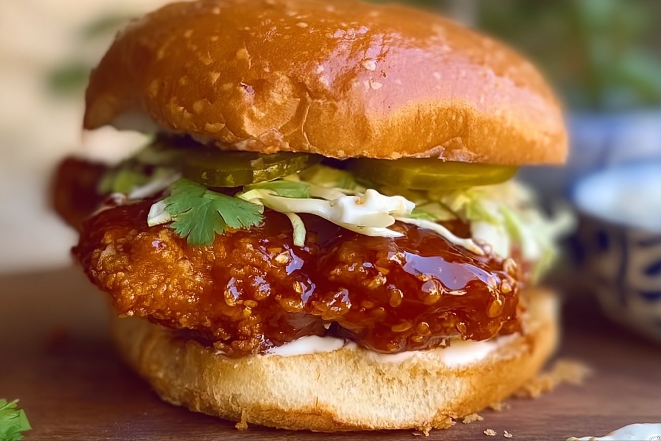 Crispy Hot Honey Chicken Burgers