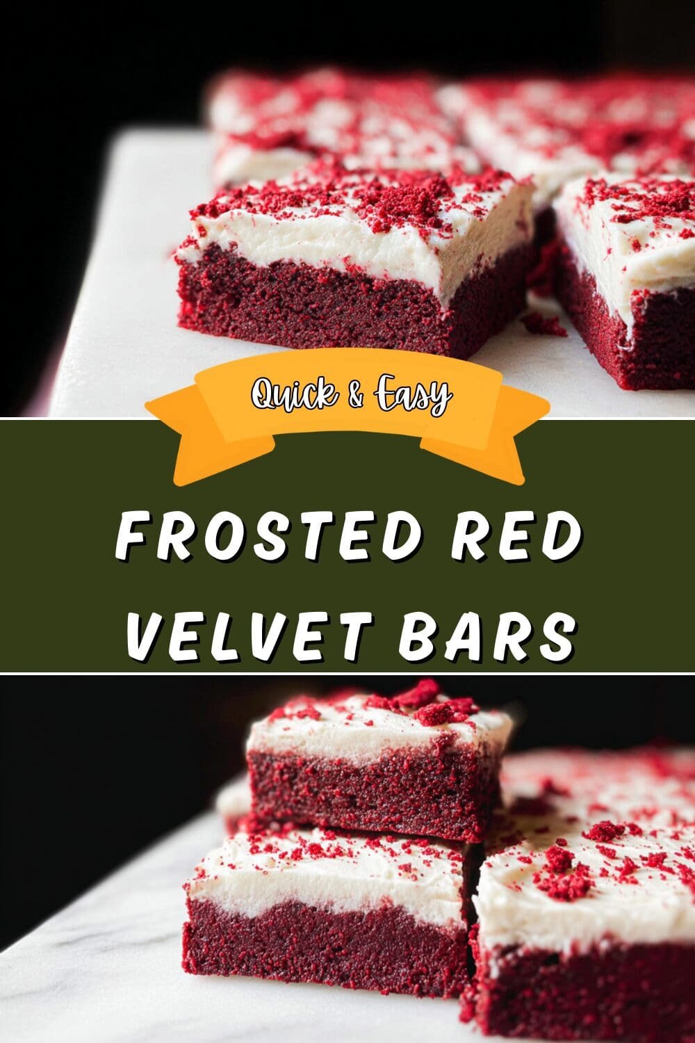 Frosted Red Velvet Bars