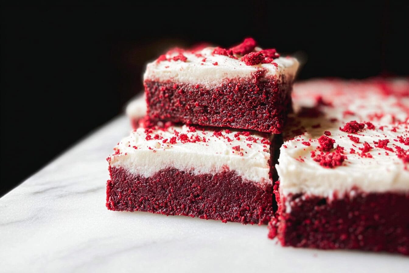 Frosted Red Velvet Bars
