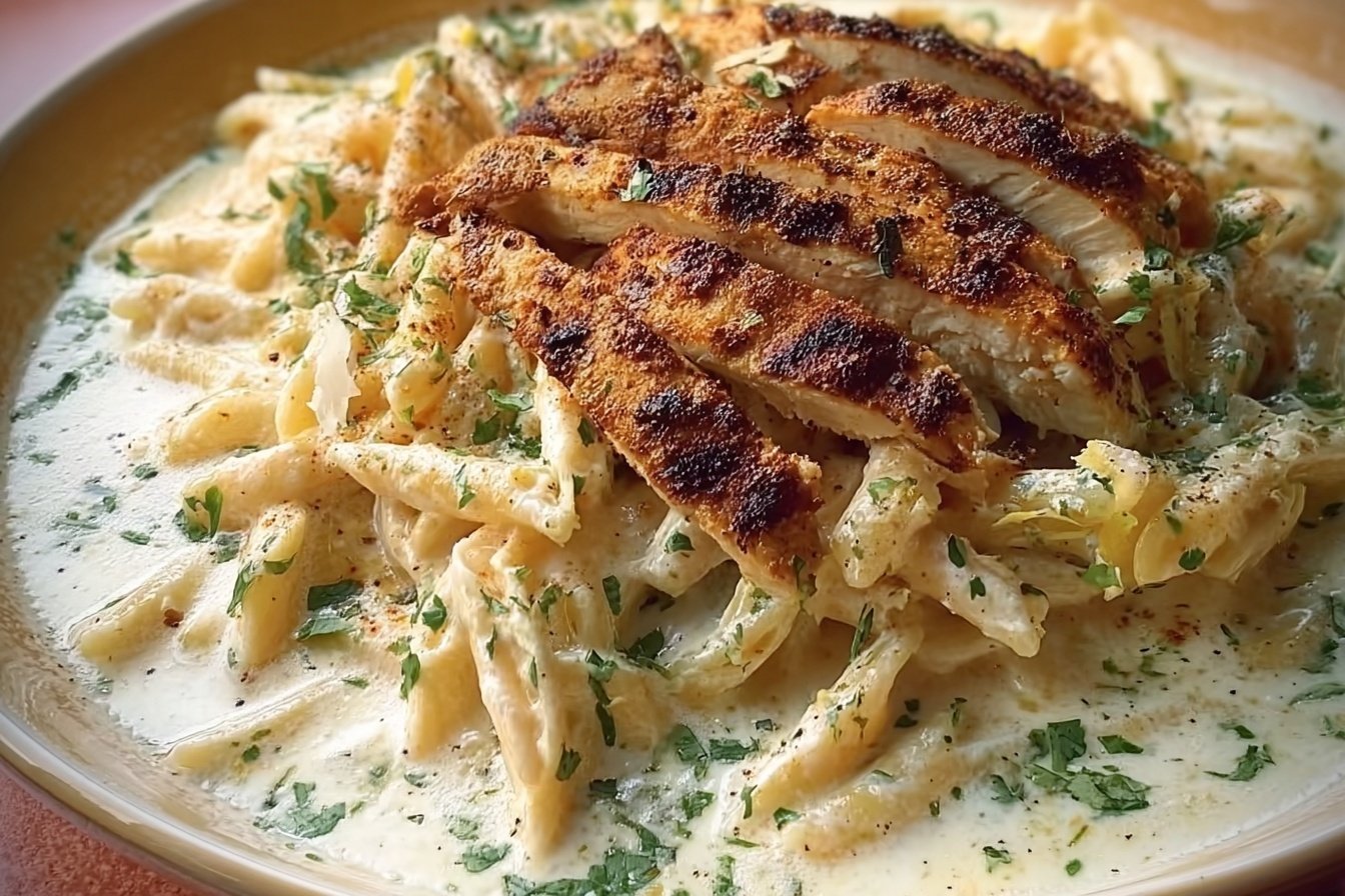 Grilled Chicken Alfredo Pasta