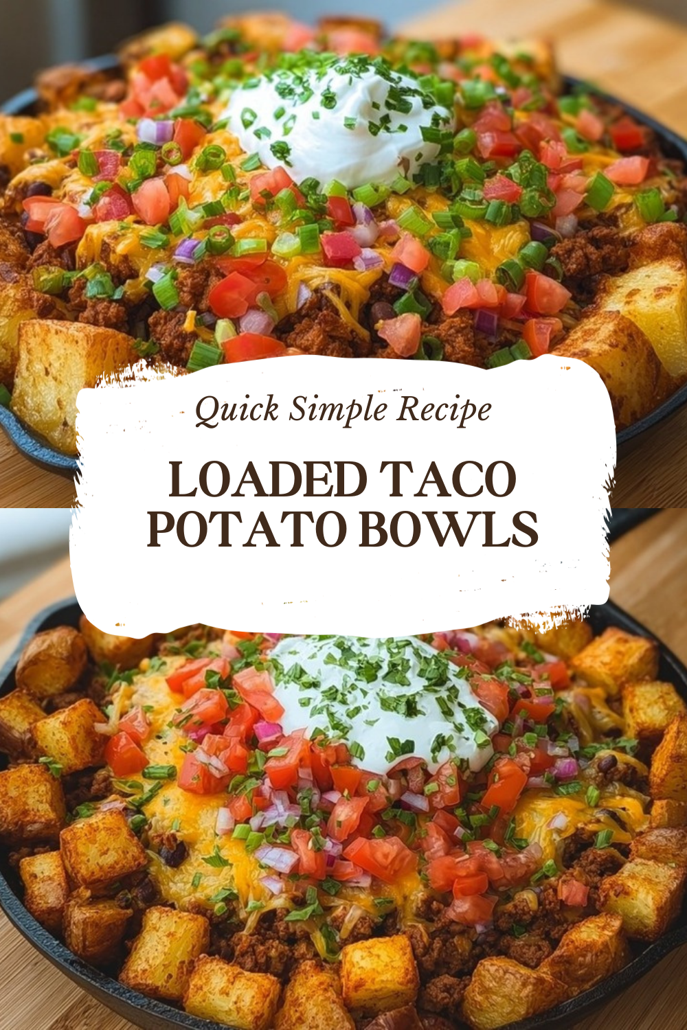 Loaded Taco Potato Bowls