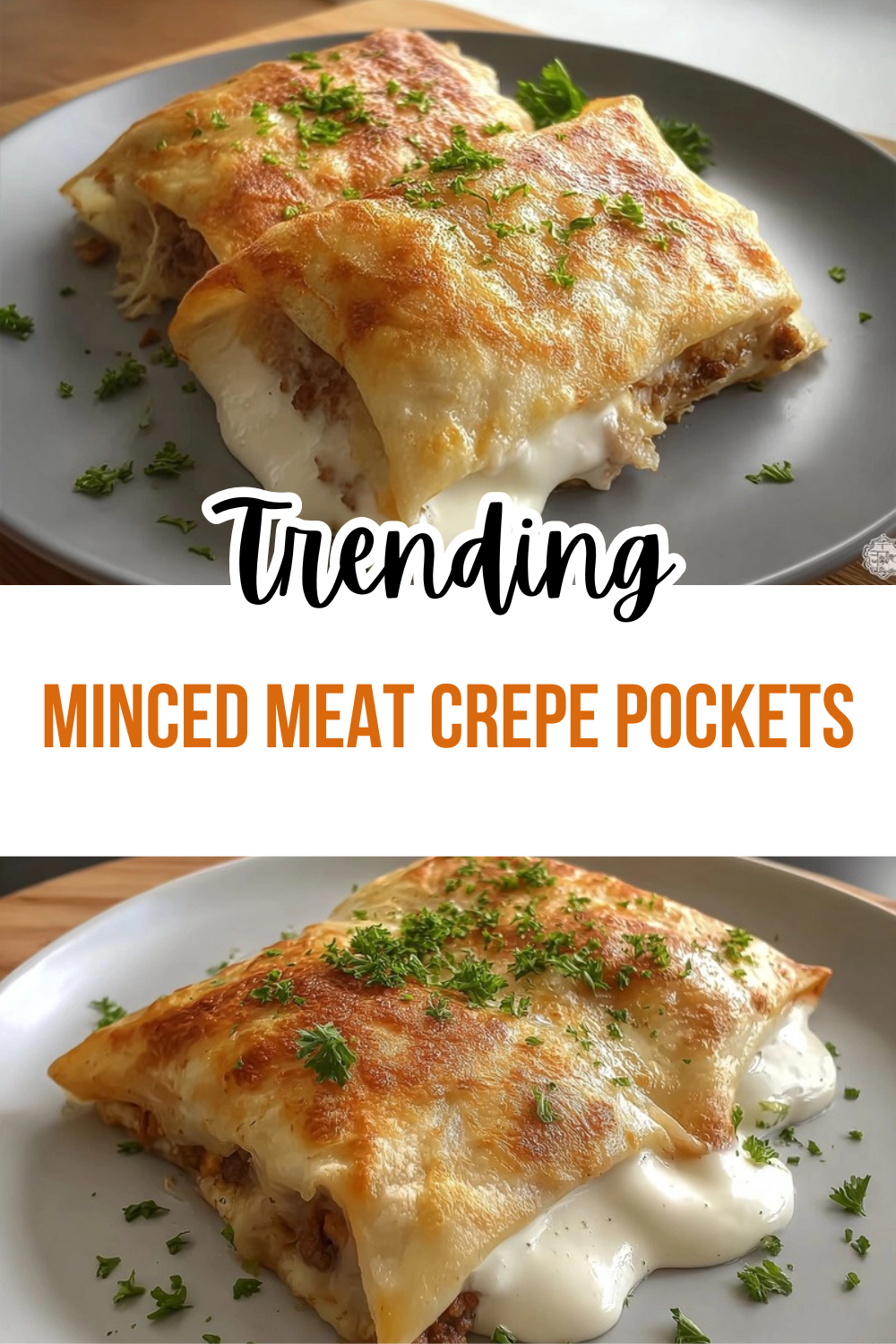 Minced Meat Crepe Pockets