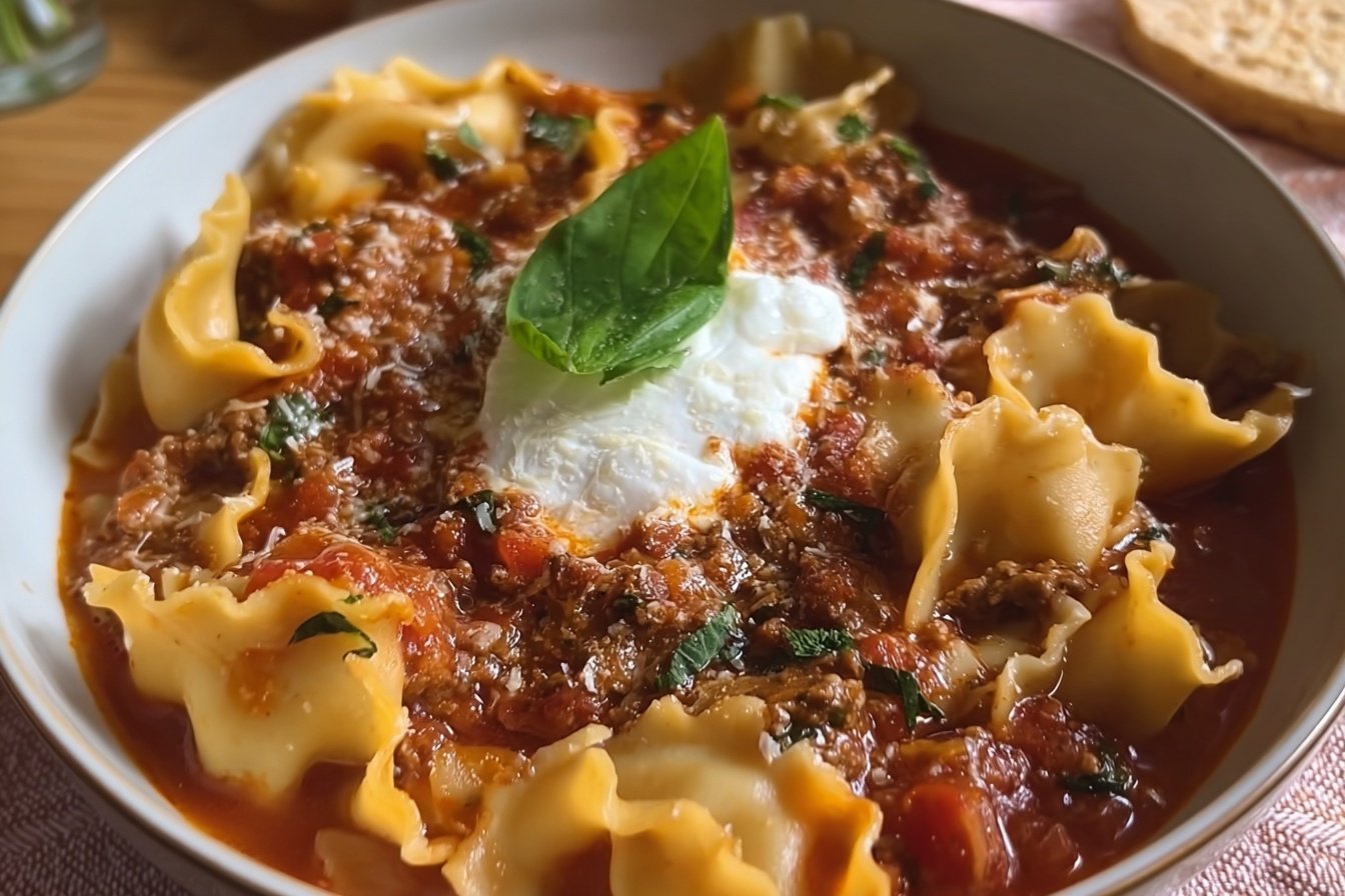 One Pot Lasagna Soup