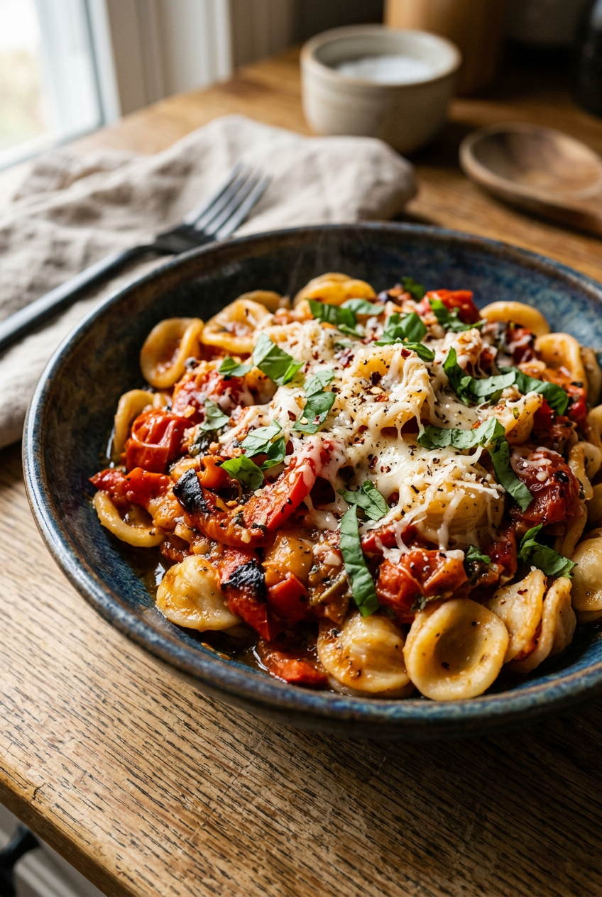Roasted Pepper Tomato Pasta