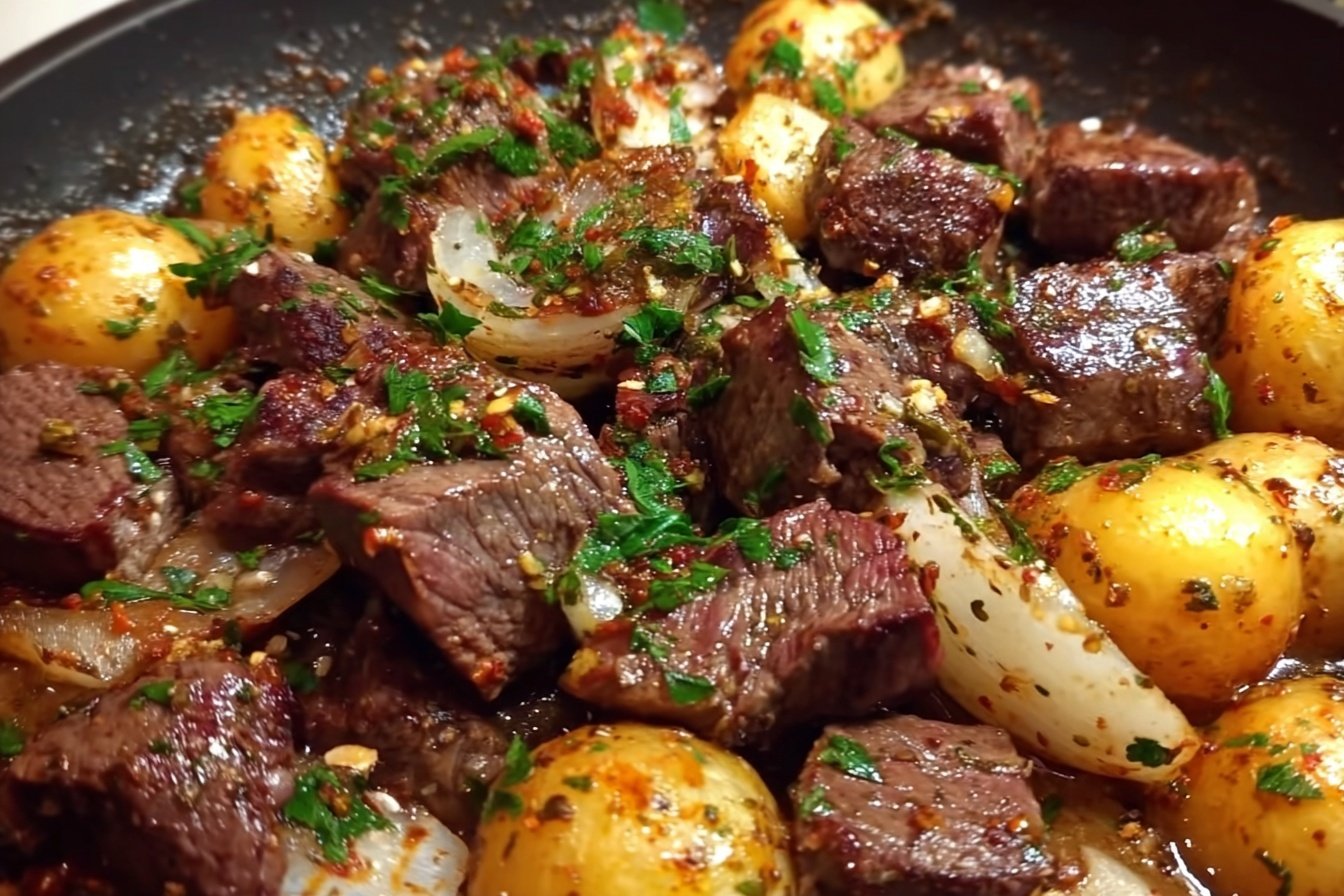 Steak Bites And Potatoes