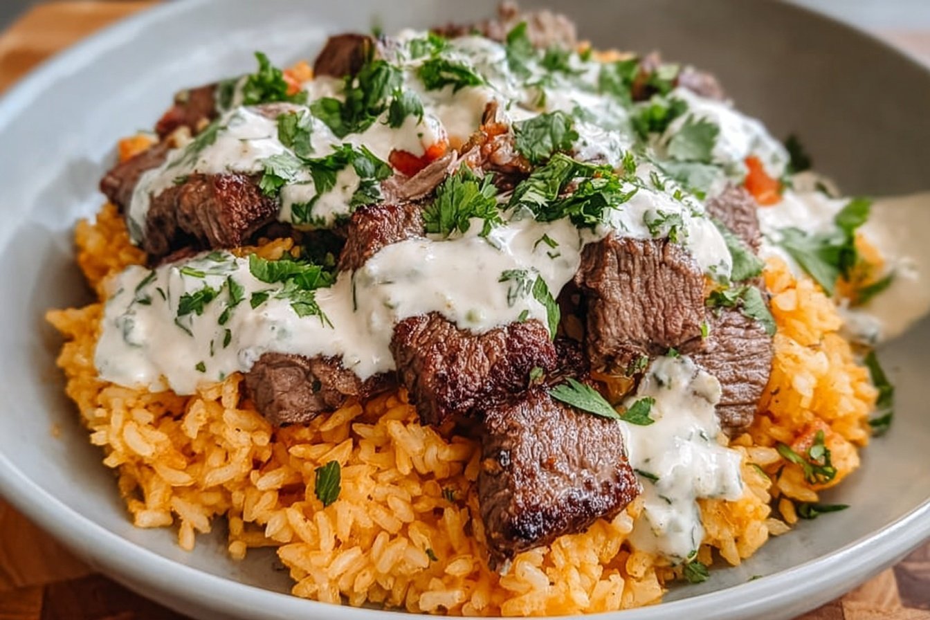 Steak Queso Rice