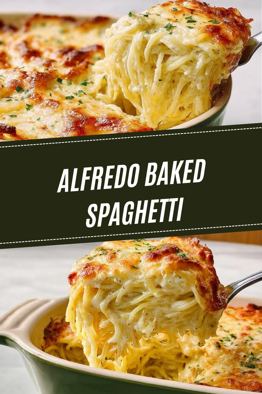 Alfredo Baked Spaghetti