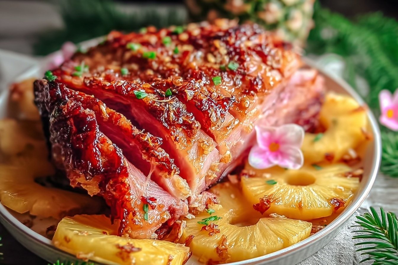 Baked Ham With Pineapple And Brown Sugar