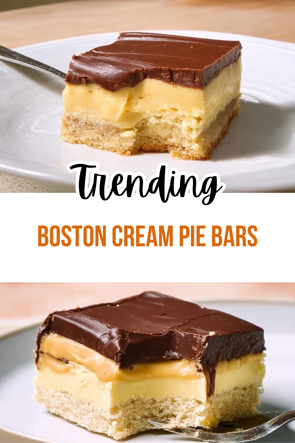 Boston Cream Pie Bars