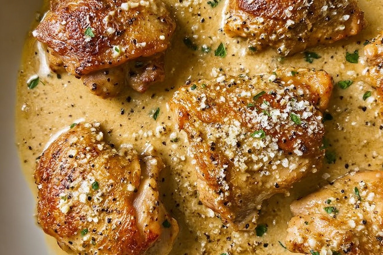 Cacio E Pepe Chicken Thighs