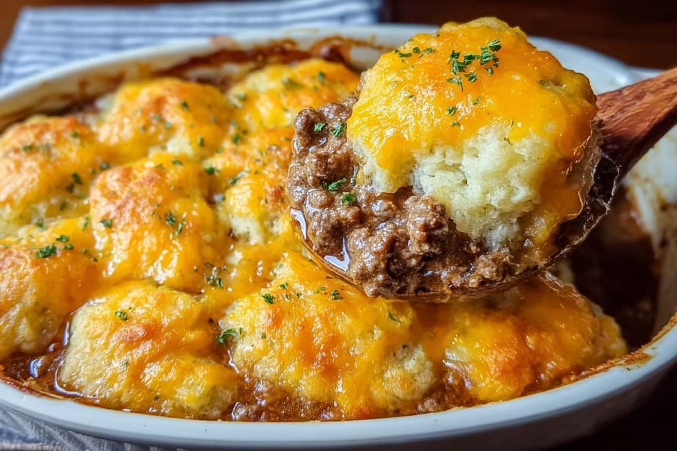 Cheddar Bay Ground Beef Cobbler