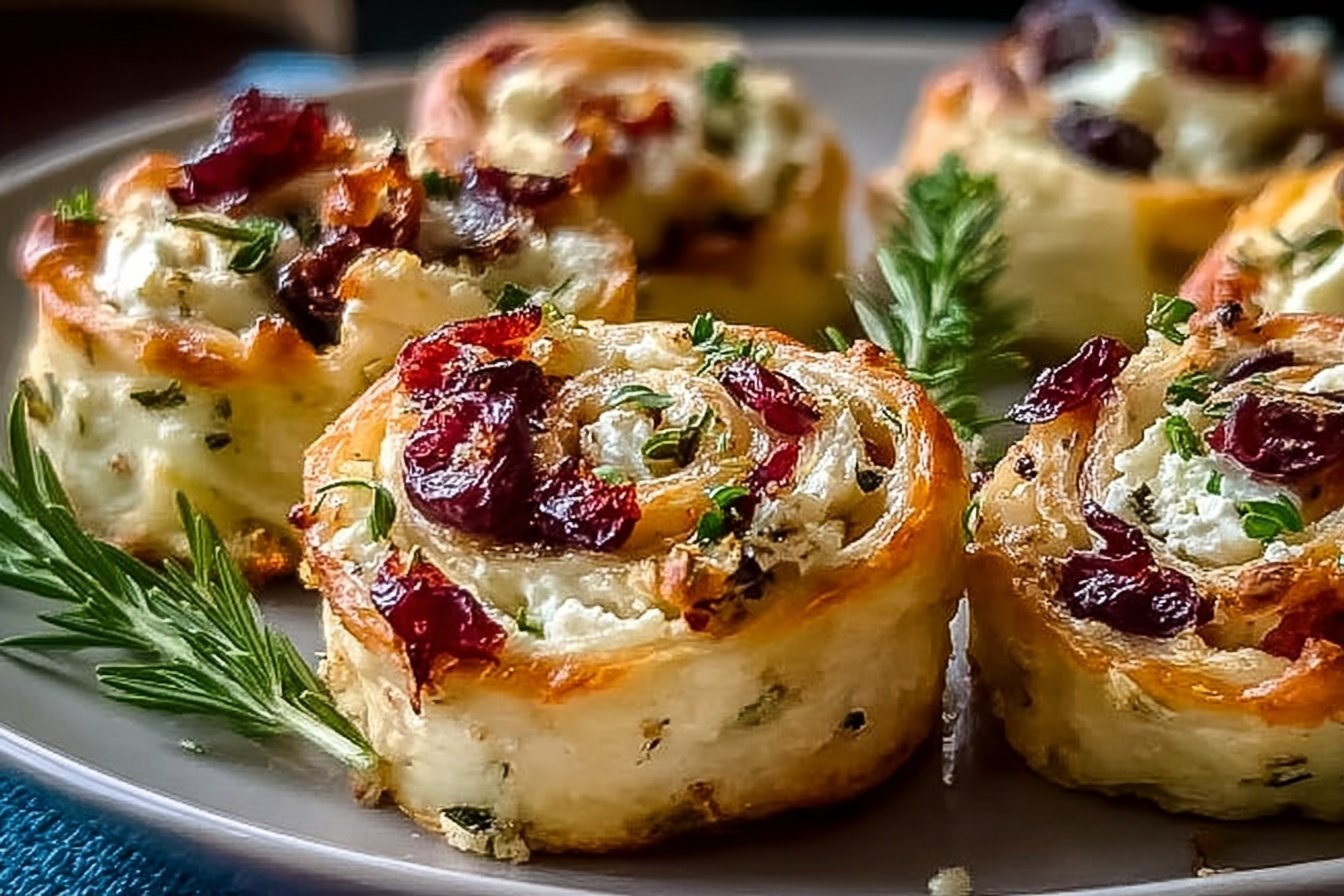 Cranberry Feta Pinwheels