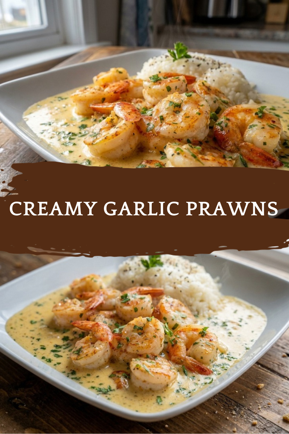 Creamy Garlic Prawns