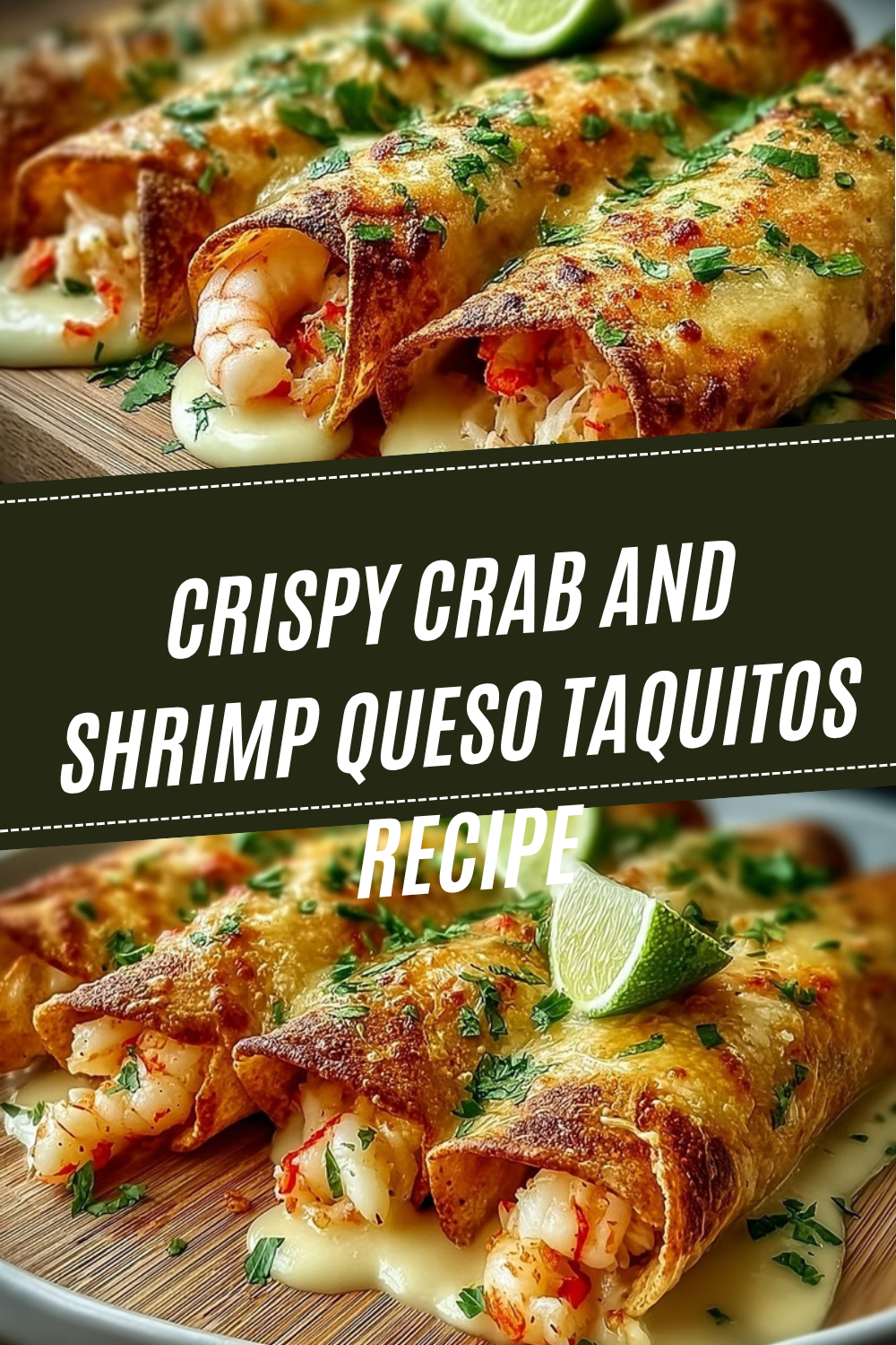 Crispy Crab And Shrimp Queso Taquitos Recipe