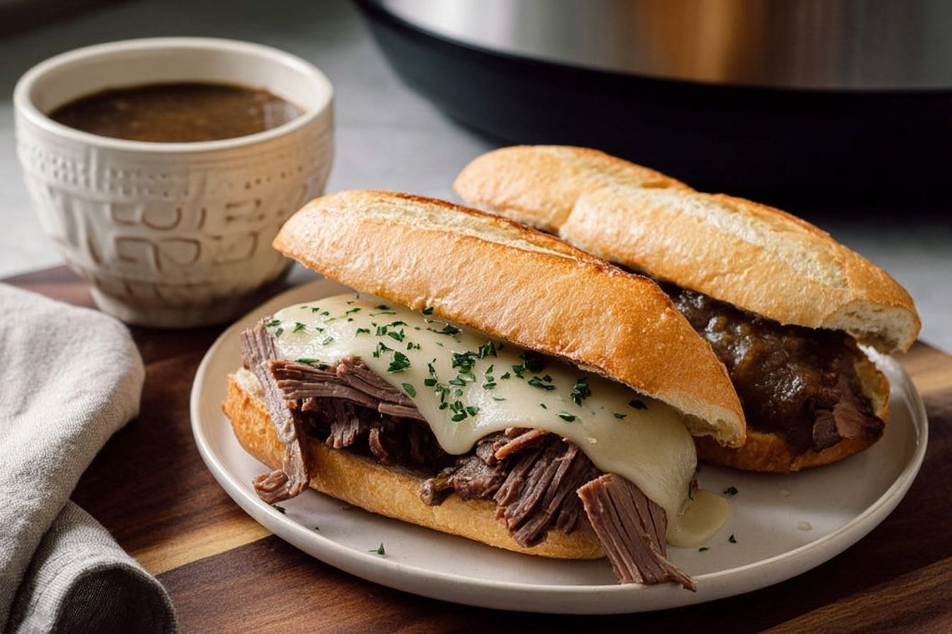 Crockpot French Dip Sandwiches